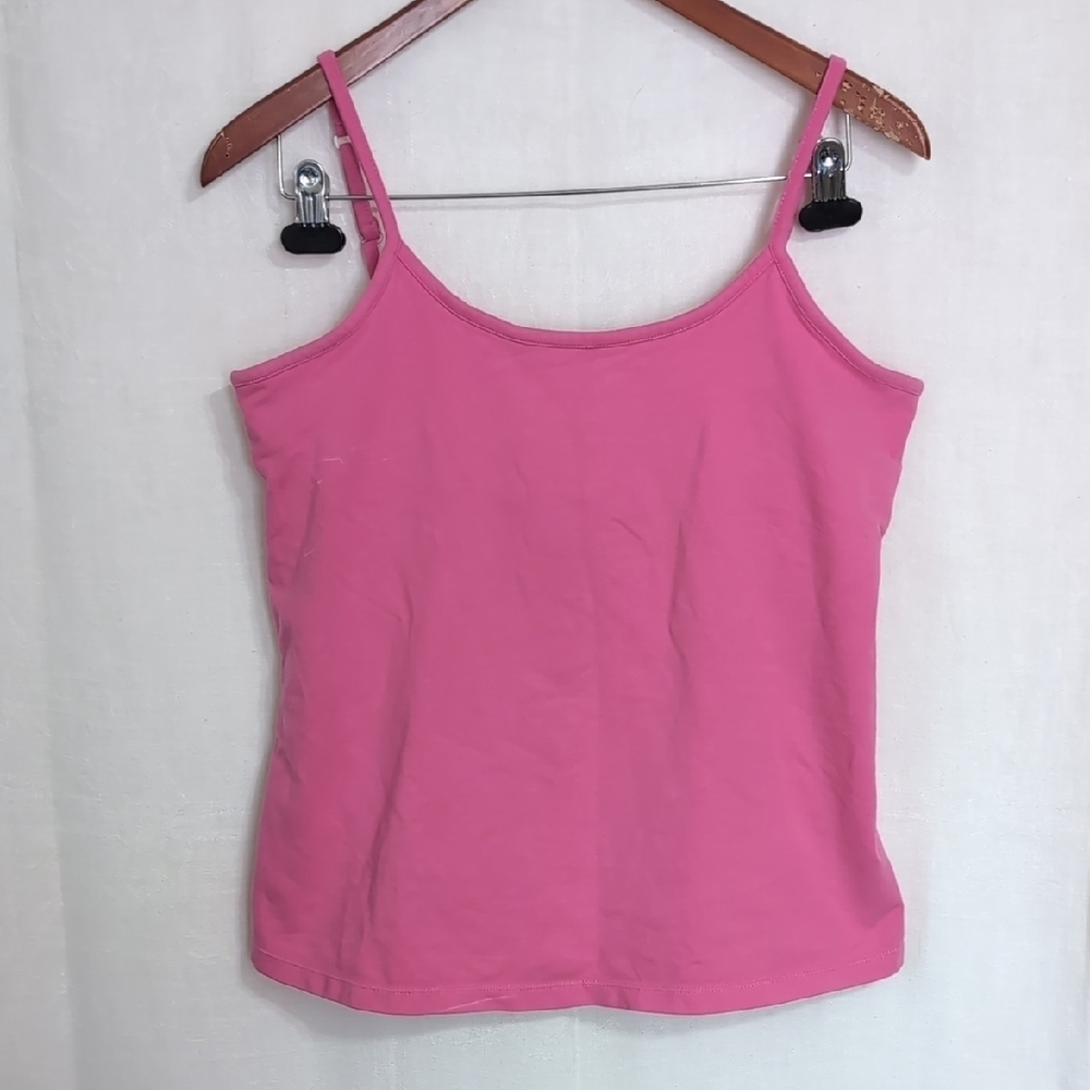Zero 2 Nine Bright Pink Maternity Tank Built-In Bra Size Medium